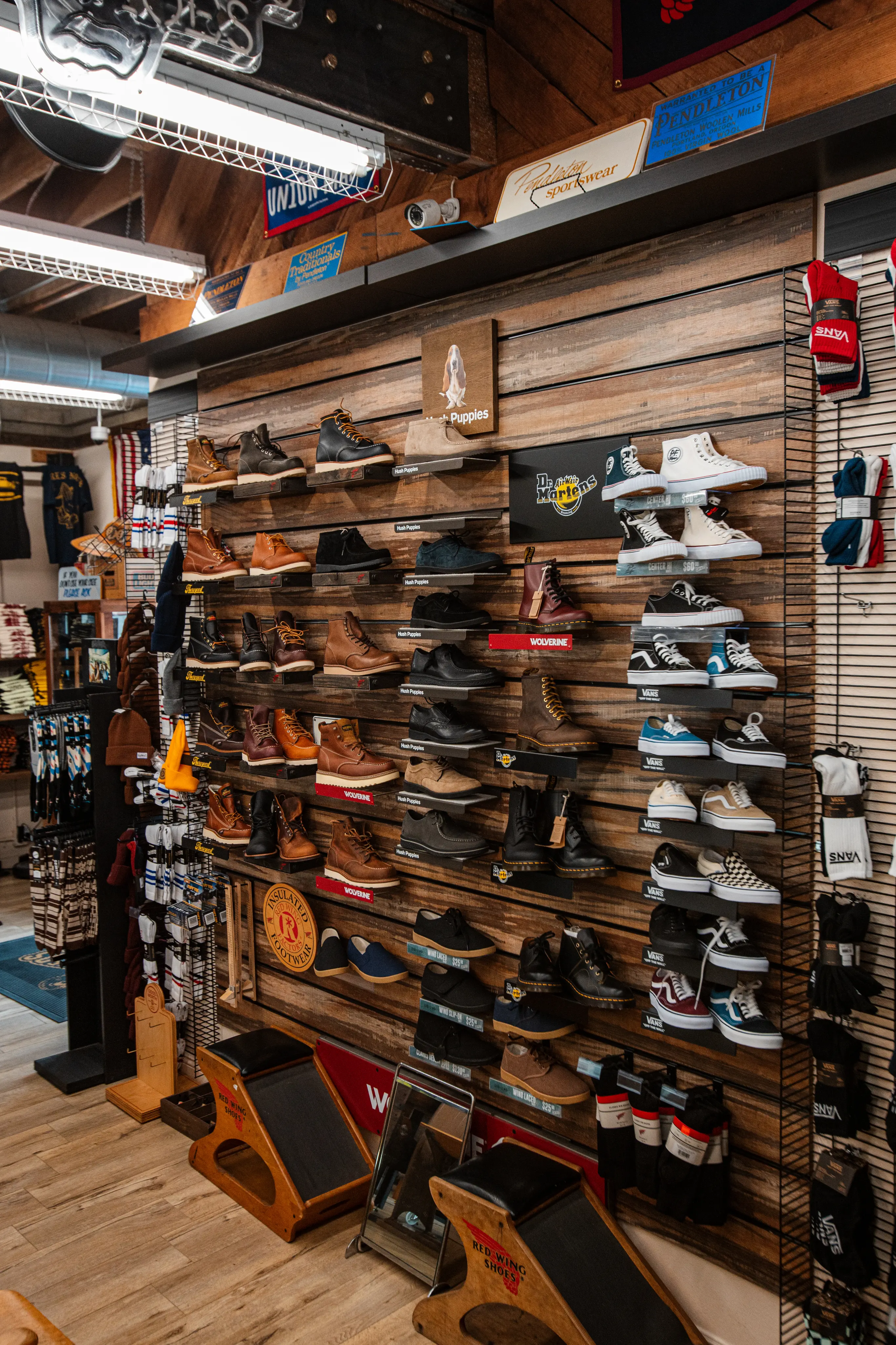 shoe wall at Gunthers